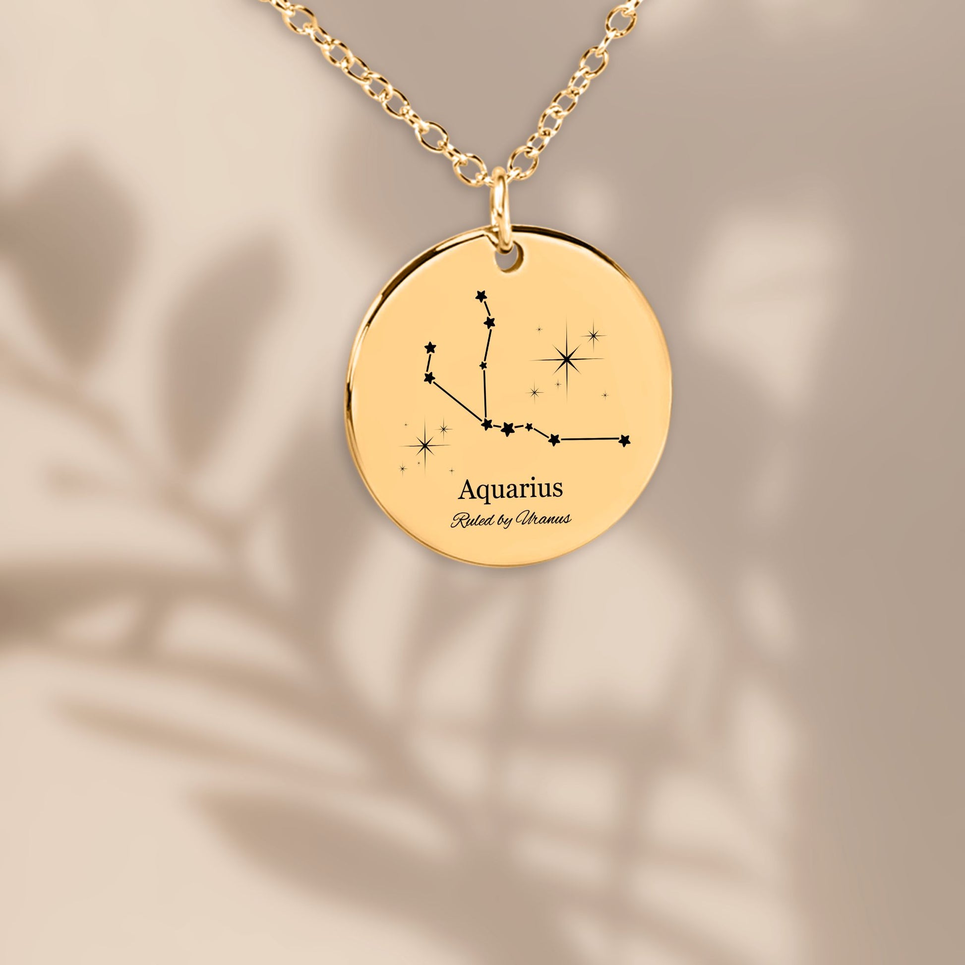 Aquarius Zodiac Sign Necklace