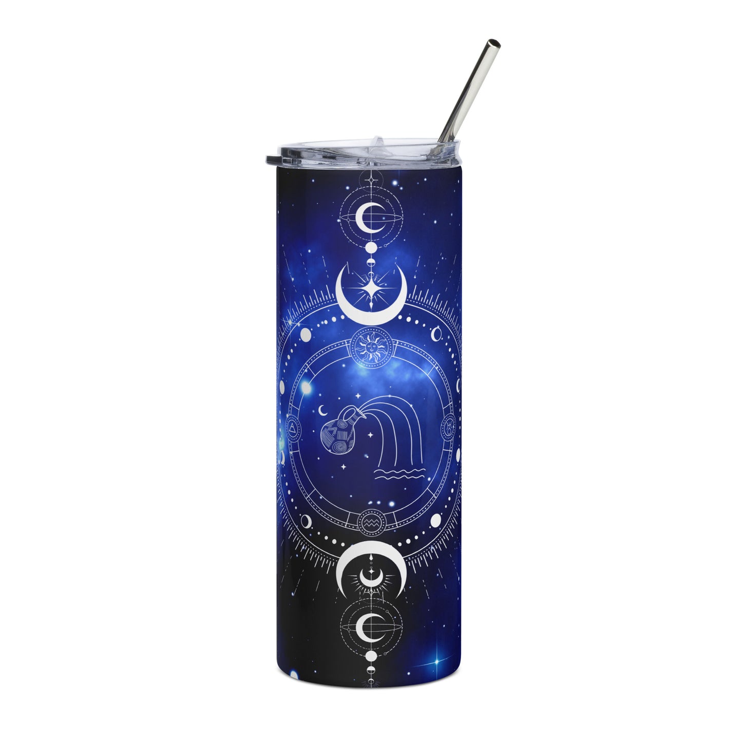 Aquarius Zodiac Sign Tumbler Blue
