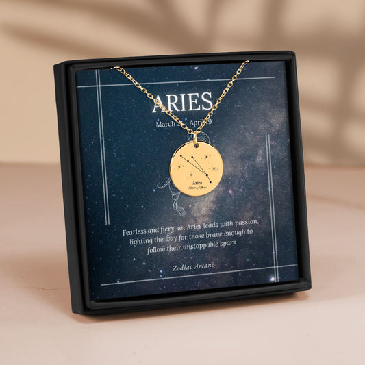 Aries Zodiac Sign Necklace