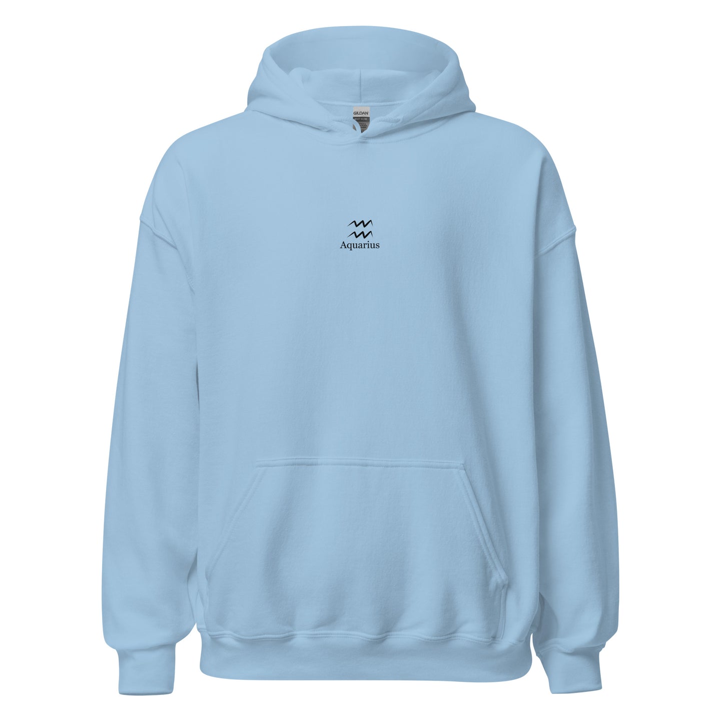 Blue Aquarius zodiac sign hoodie celestial design
