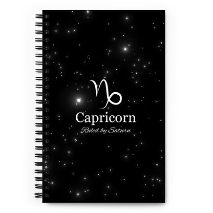 Cancer Zodiac Sign Spiral Notebook Black Galaxy
