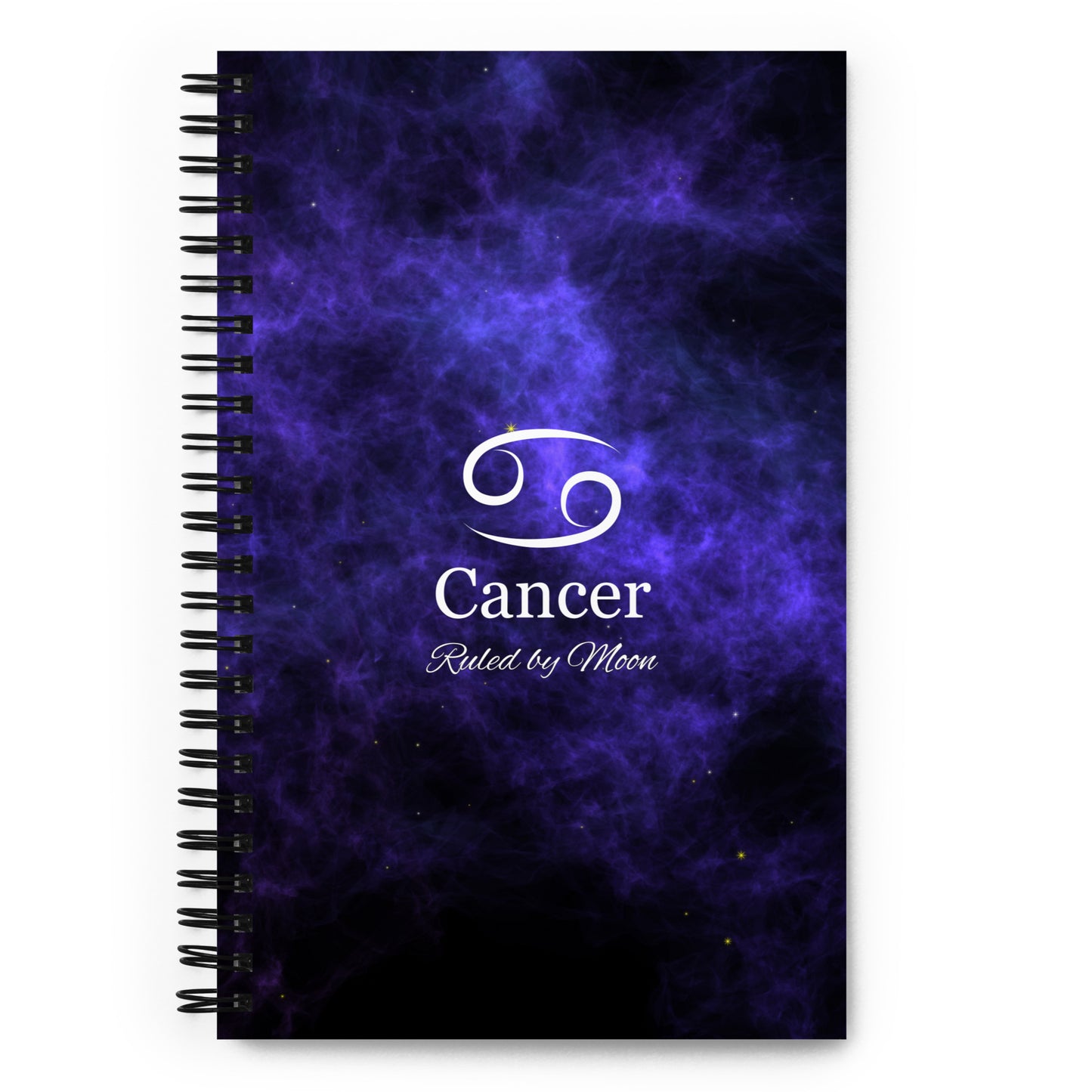 Cancer Zodiac Sign Spiral Notebook Purple
