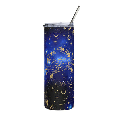 Cancer Zodiac Sign Tumbler Blue Galaxy
