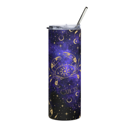 Cancer Zodiac Sign Tumbler Purple Galaxy
