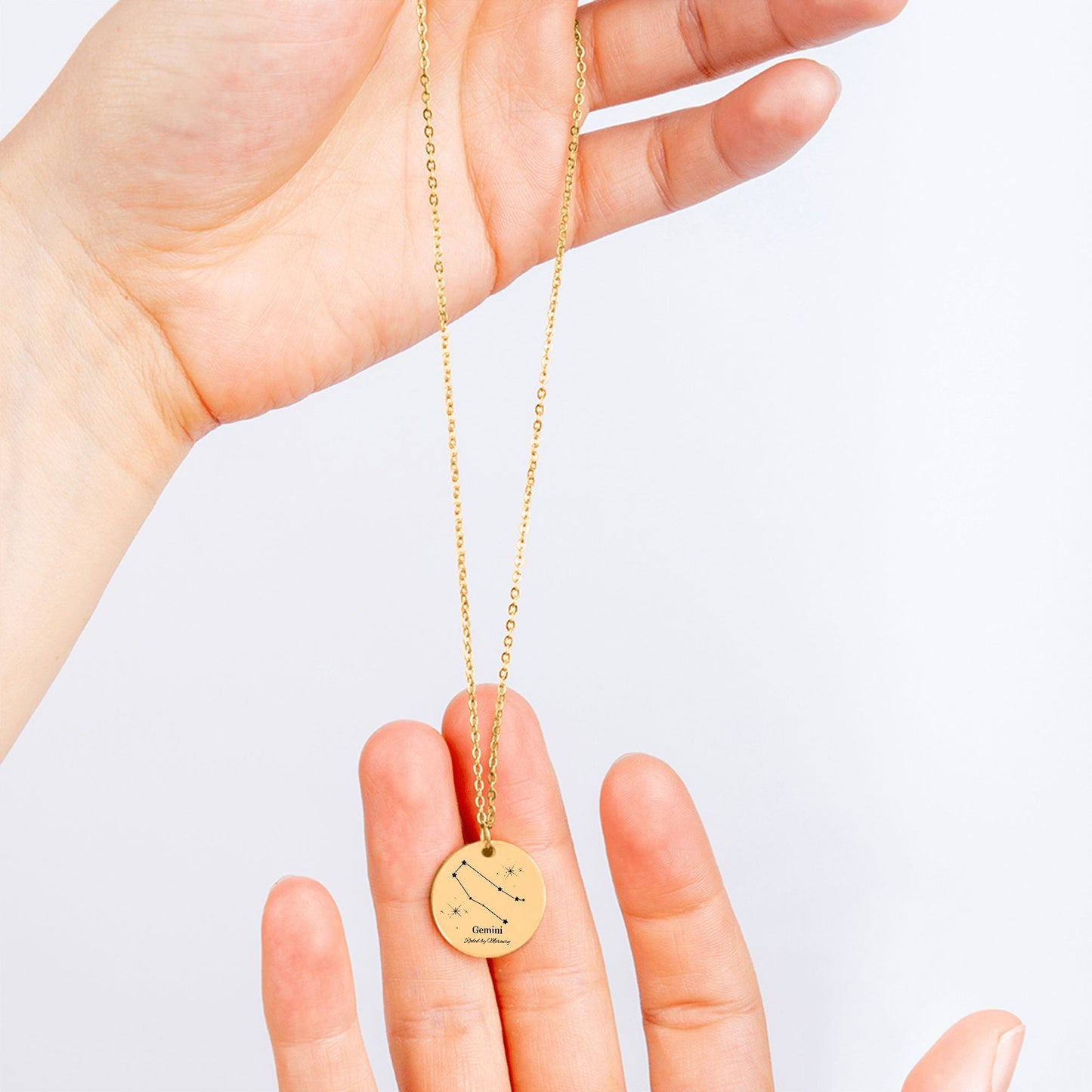 Gemini Zodiac Sign Necklace 