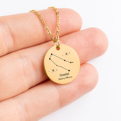 Gemini Zodiac Sign Necklace