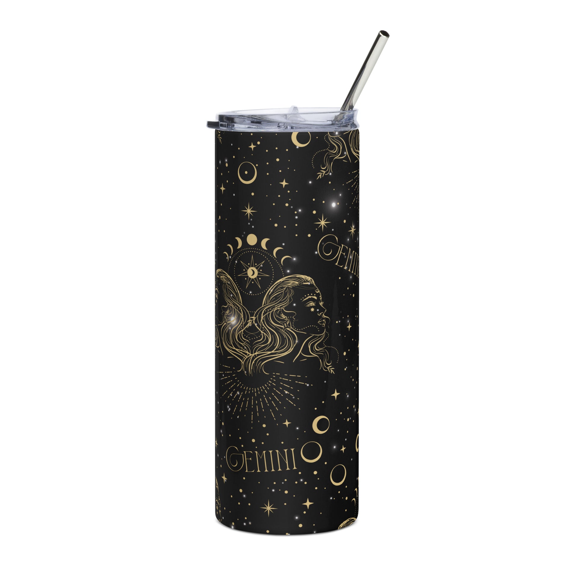 Gemini Zodiac Sign Tumbler Black Galaxy
