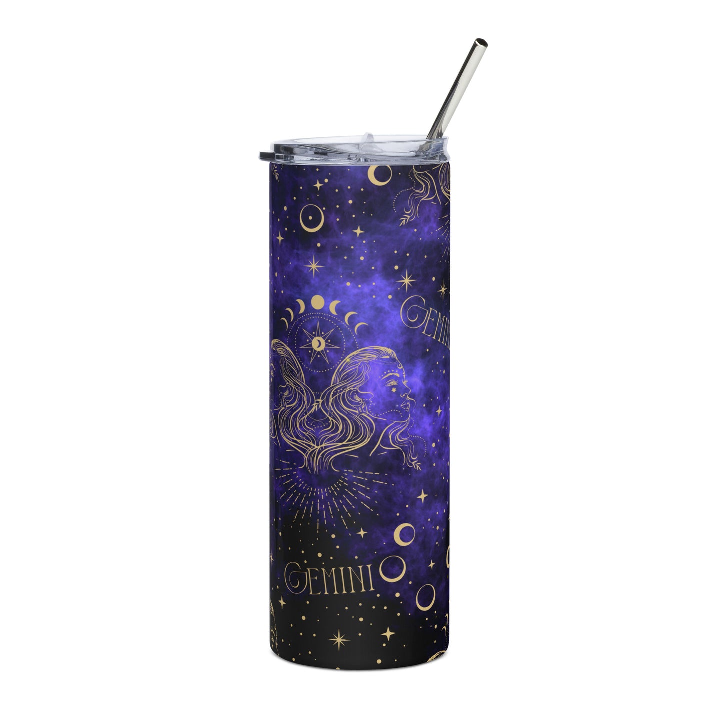 Gemini Zodiac Sign Tumbler Purple Galaxy
