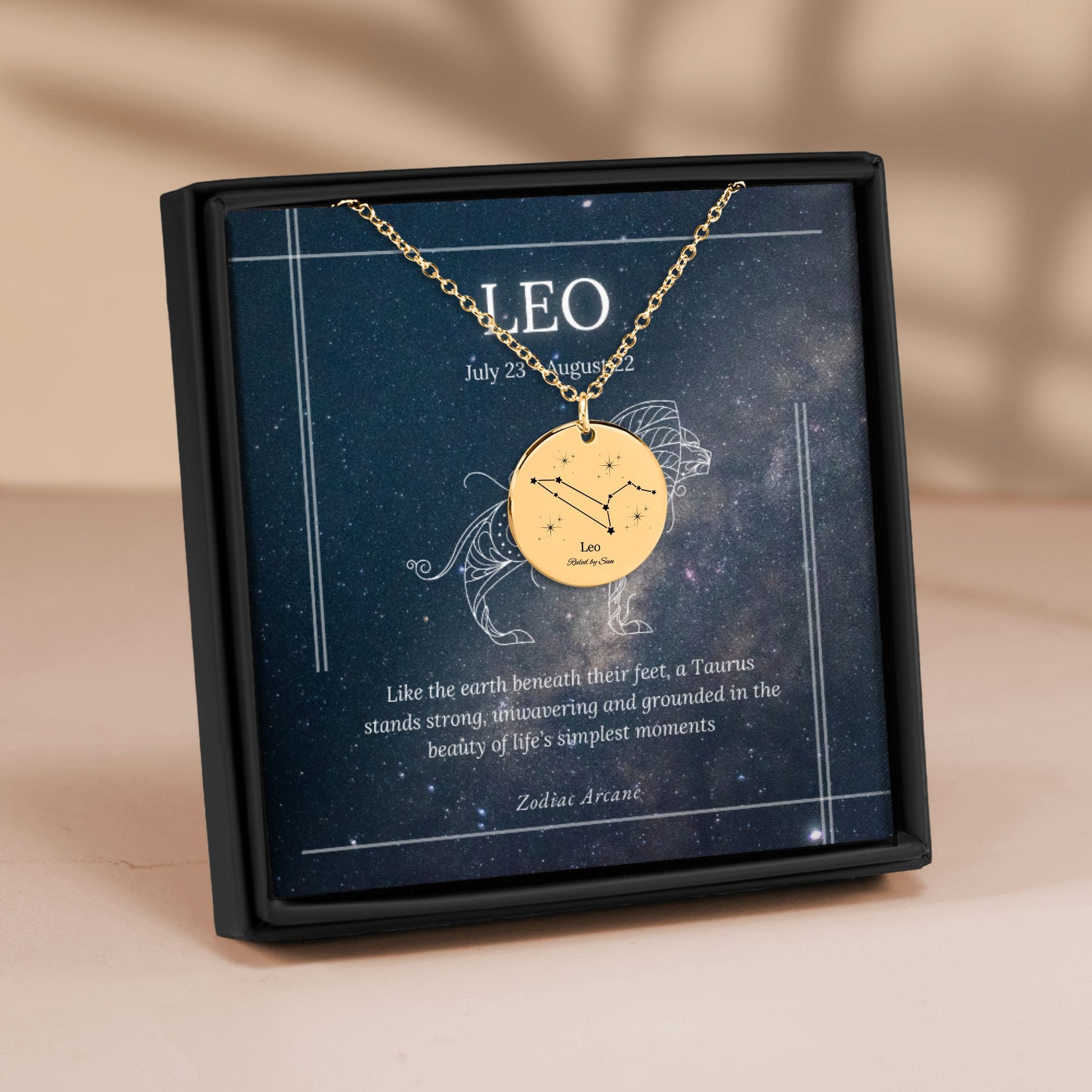 Leo Zodiac Sign Necklace 