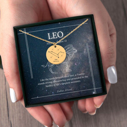 Leo Zodiac Sign Necklace 