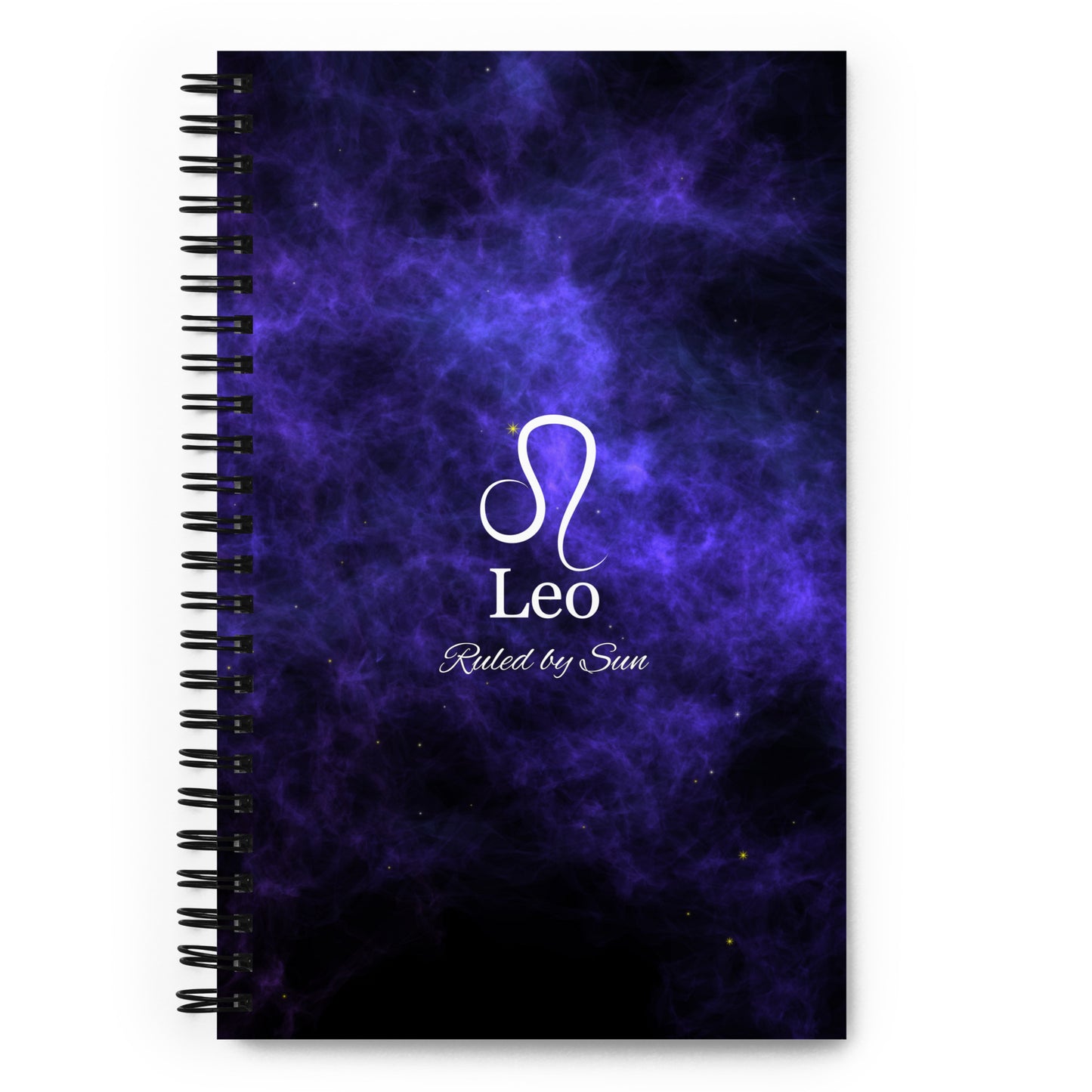 Leo Zodiac Sign Spiral Notebook Purple
