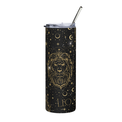 Leo Zodiac Sign Tumbler Black Galaxy
