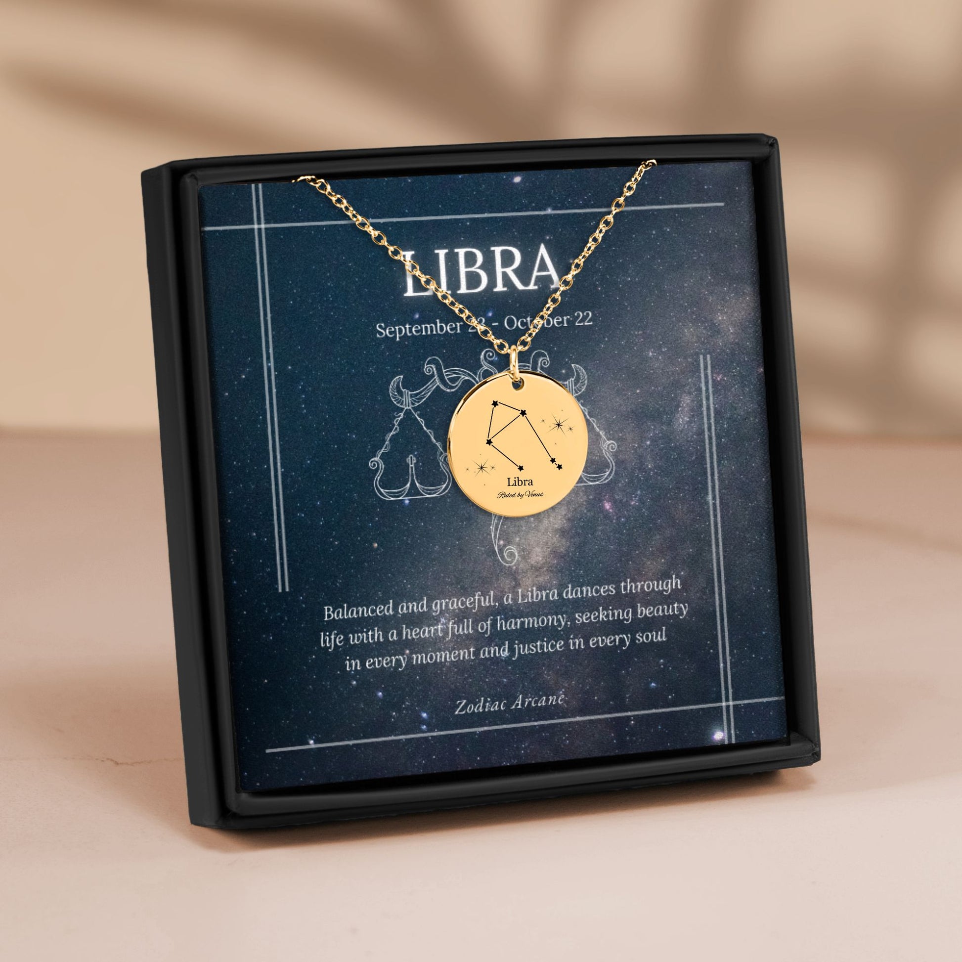 Libra Zodiac Sign Necklace