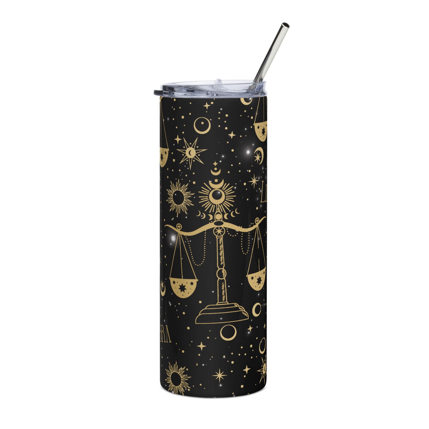 Libra Zodiac Sign Tumbler Black Galaxy
