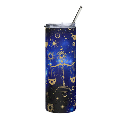 Libra Zodiac Sign Tumbler Blue Galaxy
