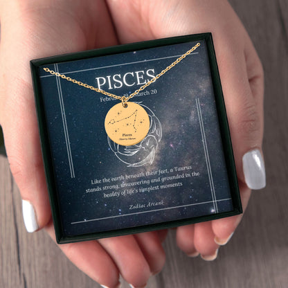 Pisces Zodiac Sign Necklace