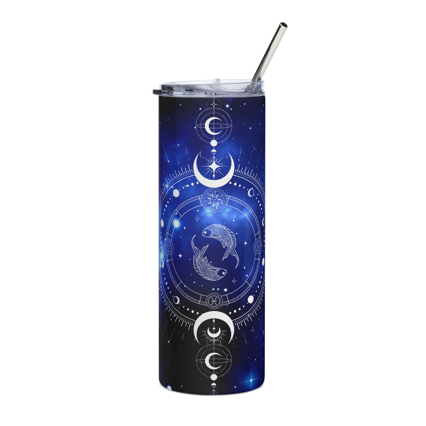 Pisces Zodiac Sign Tumbler Blue
