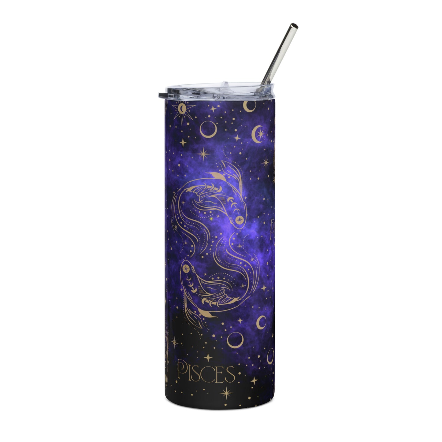 Pisces Zodiac Sign Tumbler Purple Galaxy
