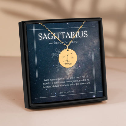 Sagittarius Zodiac Sign Necklace 