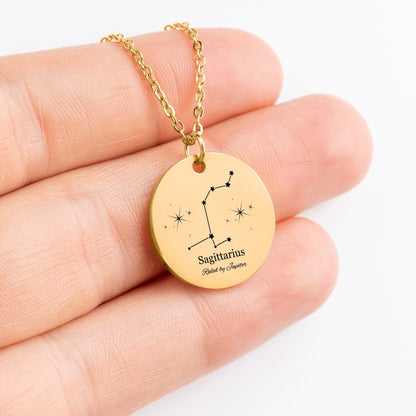 Sagittarius Zodiac Sign Necklace