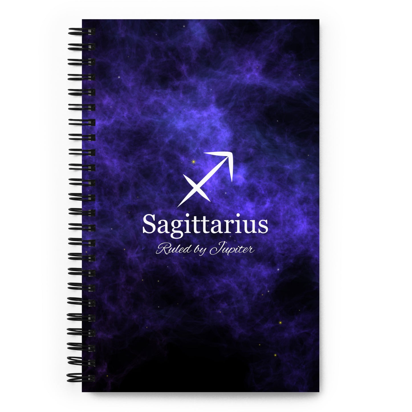 Sagittarius Zodiac Sign Spiral Notebook Purple
