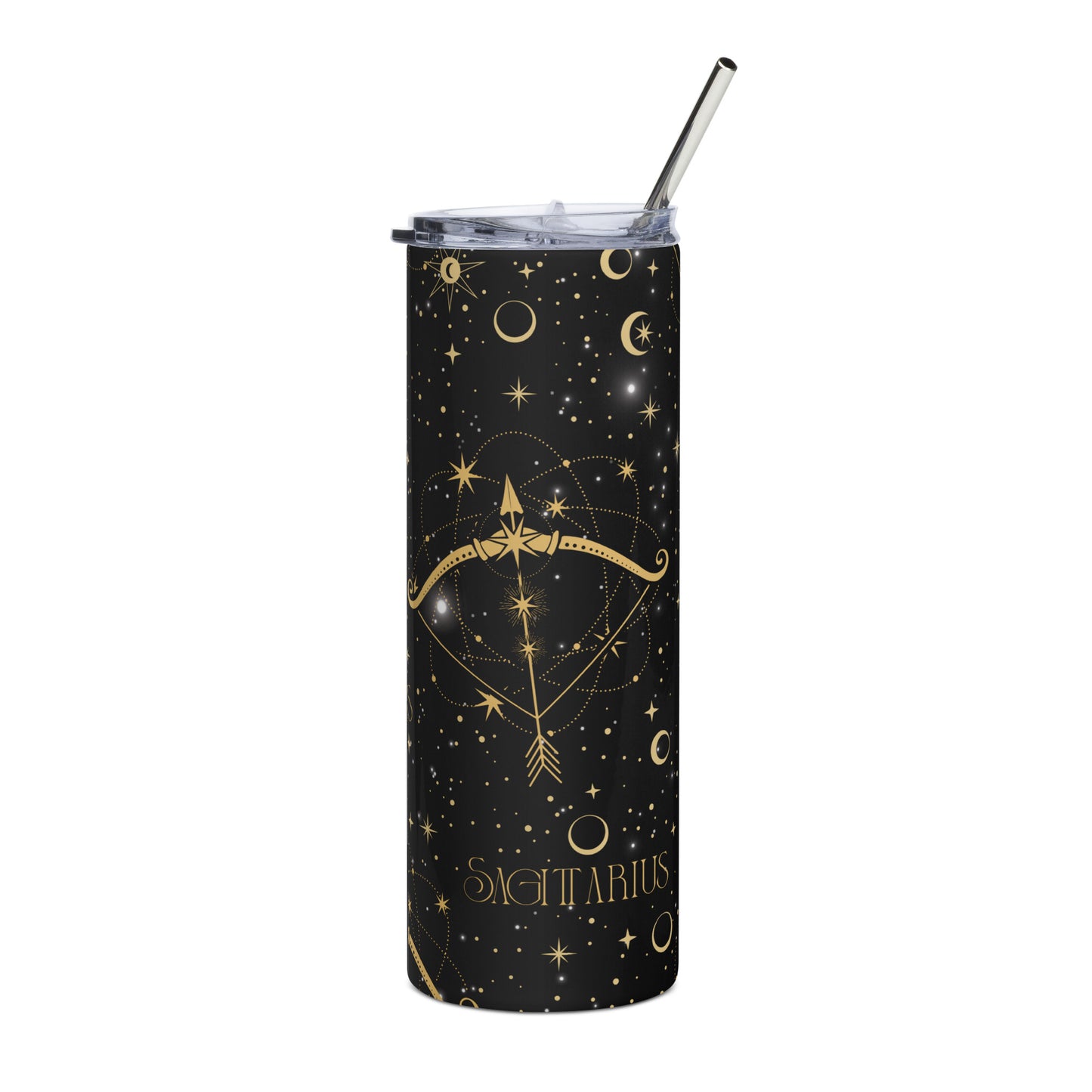 Sagittarius Zodiac Sign Tumbler Black Galaxy
