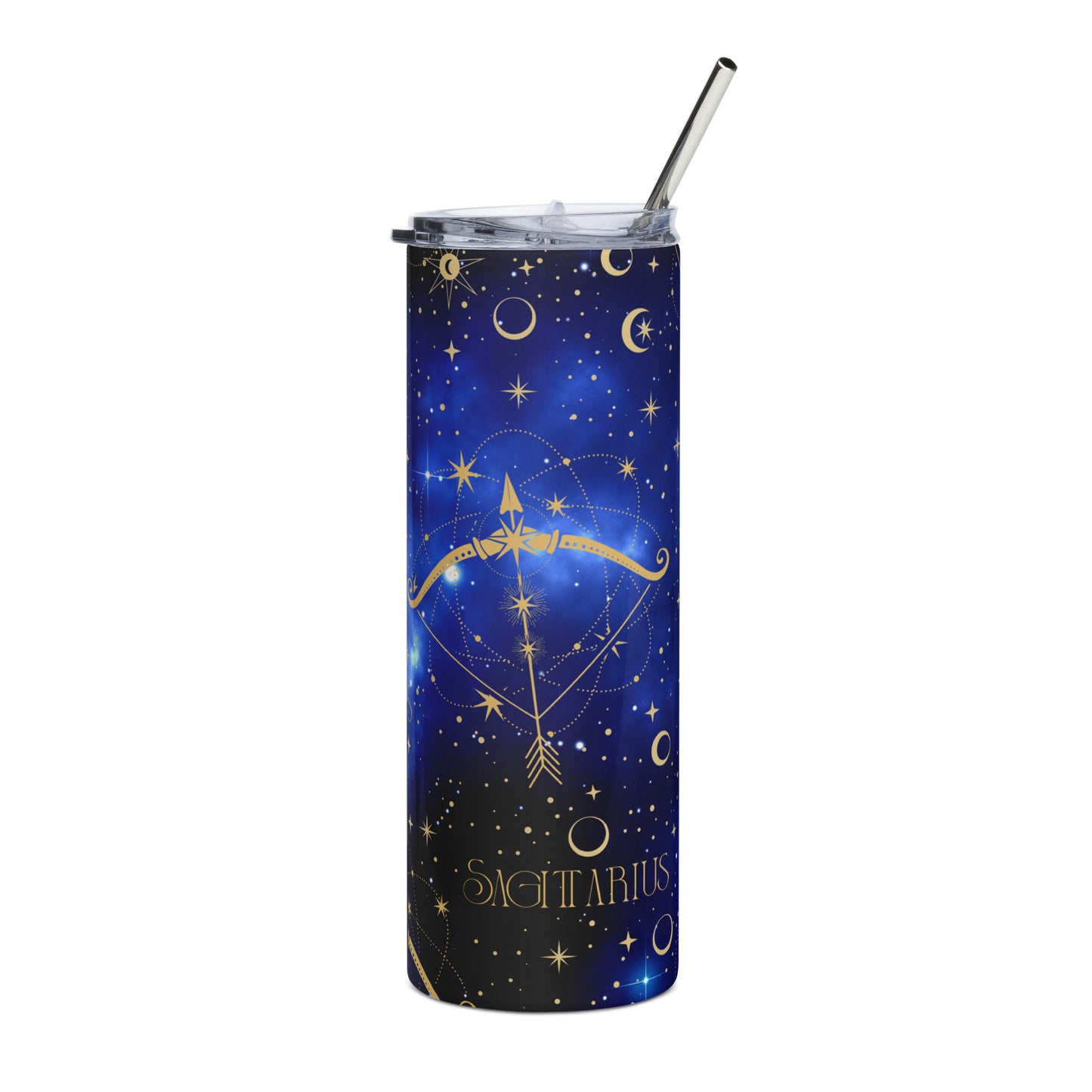 Sagittarius Zodiac Sign Tumbler Blue Galaxy
