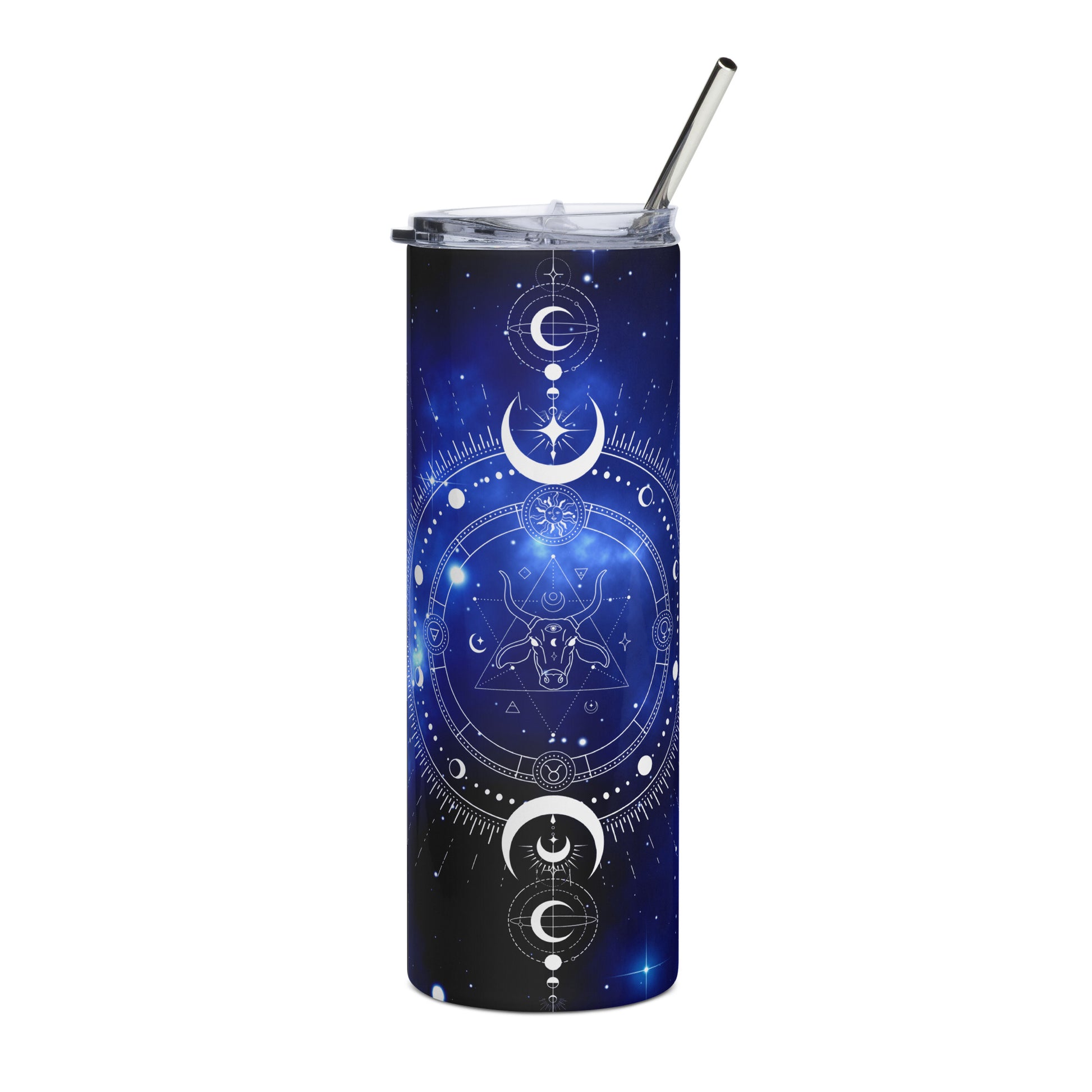 Taurus Zodiac Sign Tumbler Blue
