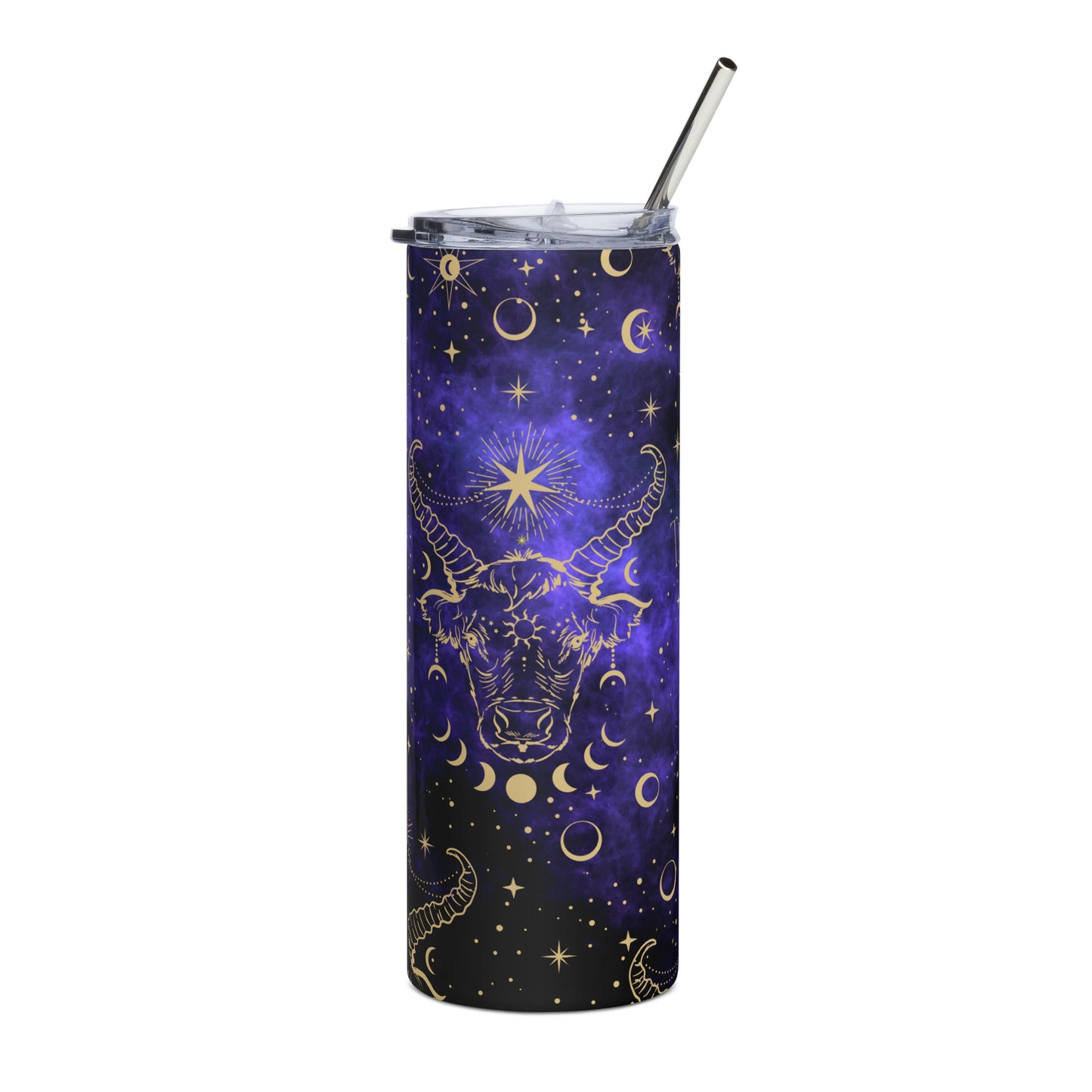 Taurus Zodiac Sign Tumbler Purple Galaxy
