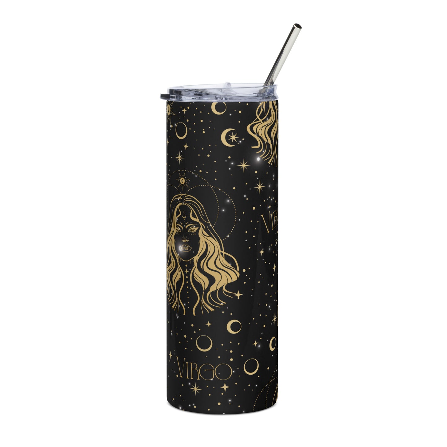 Virgo Zodiac Sign Tumbler Black Galaxy
