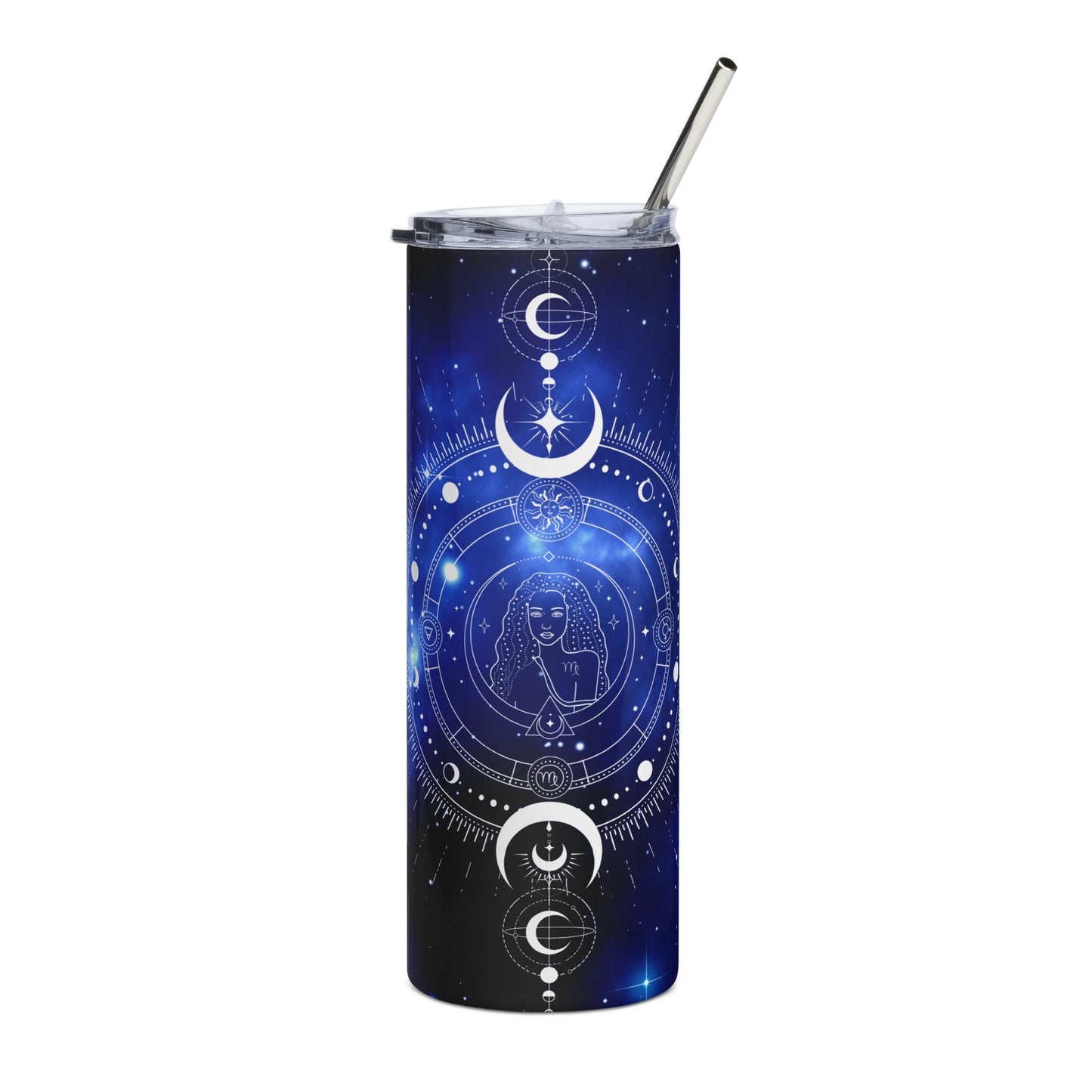 Virgo Zodiac Sign Tumbler Blue
