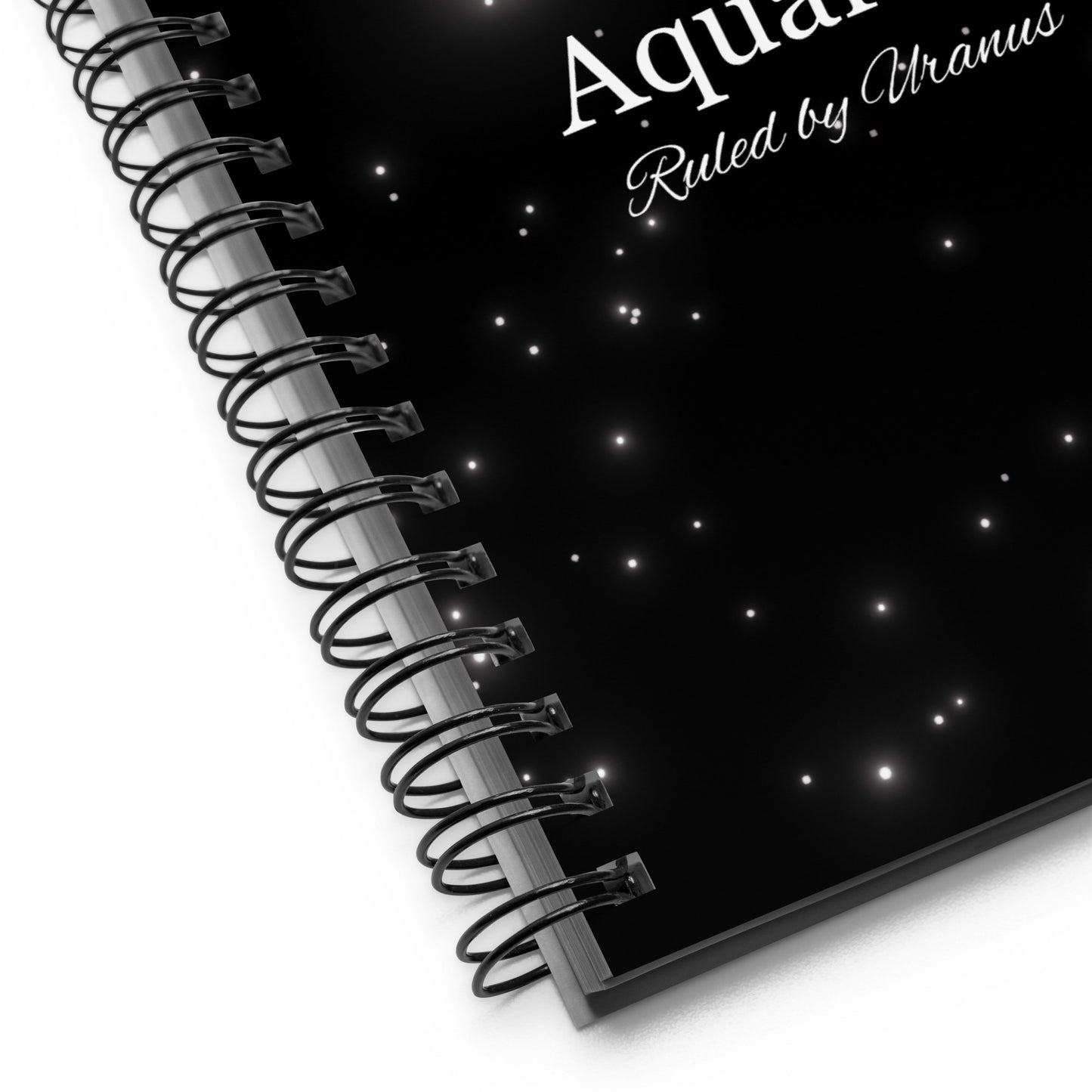 Zodiac Sign Spiral Notebook Black Galaxy
