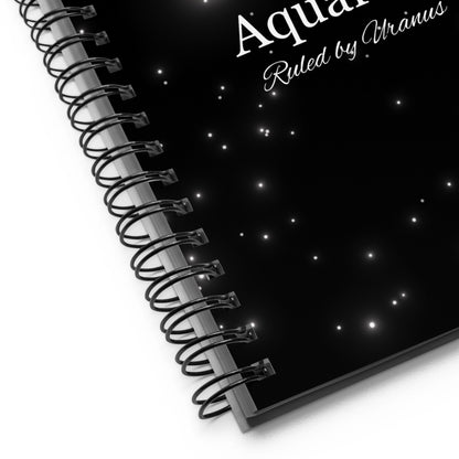 Zodiac Sign Spiral Notebook Black Galaxy
