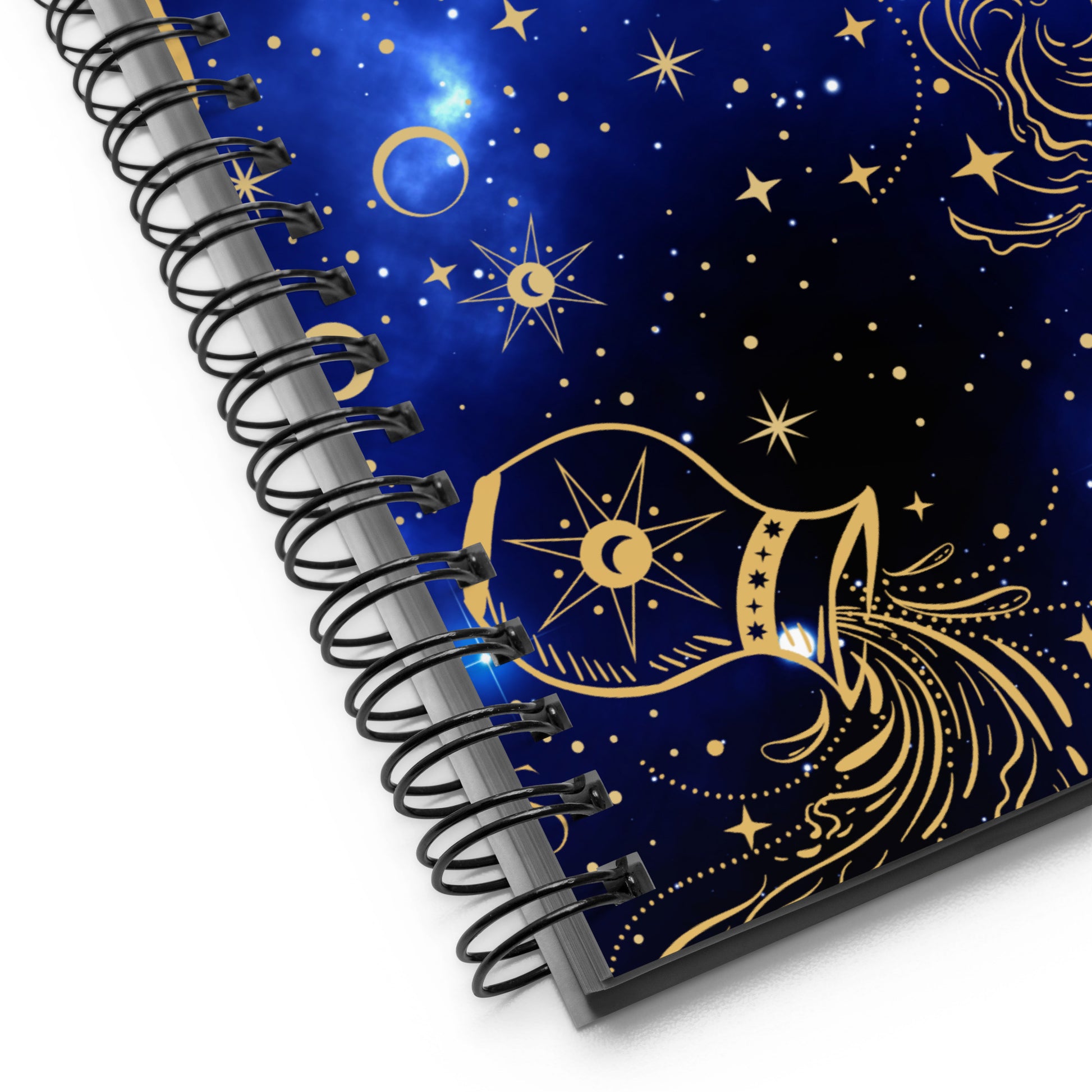 Zodiac Sign Spiral Notebook Blue Galaxy