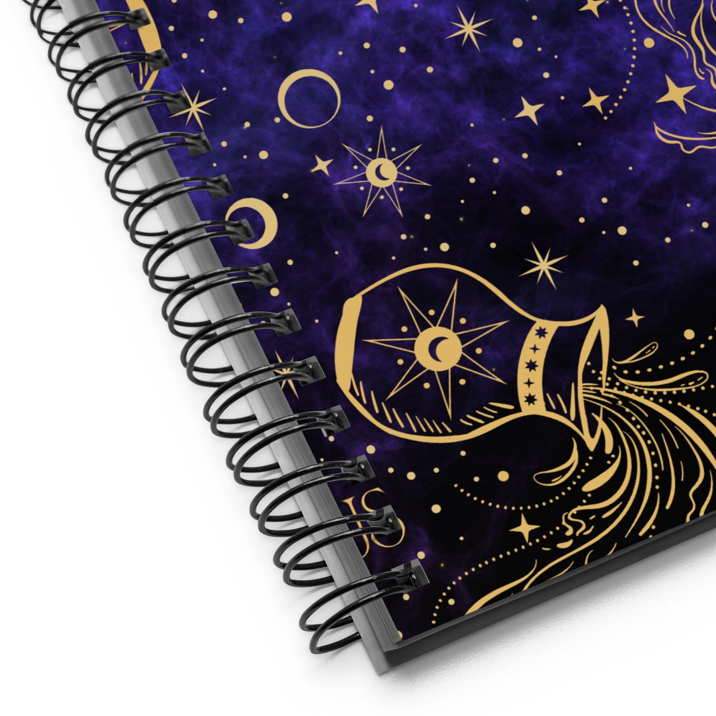 Zodiac Sign Spiral Notebook Purple Galaxy
