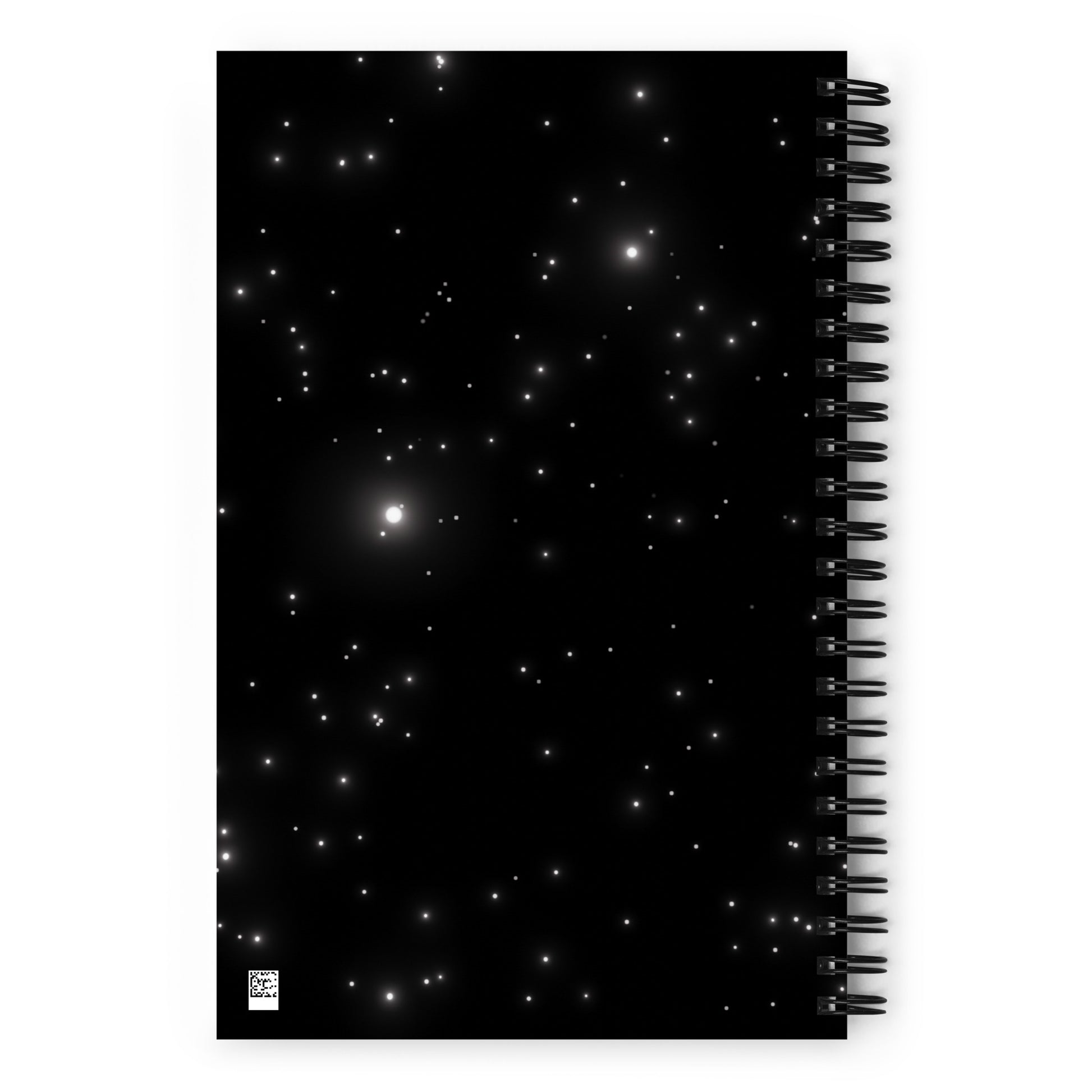 Zodiac Sign Themed Spiral Notebook Black Galaxy
