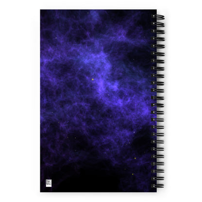 Zodiac Sign Themed Spiral Notebook Purple
