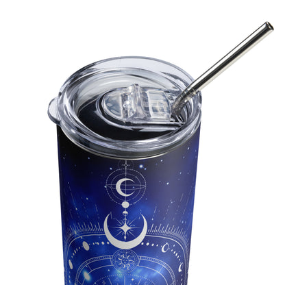 Zodiac Sign Tumbler Blue