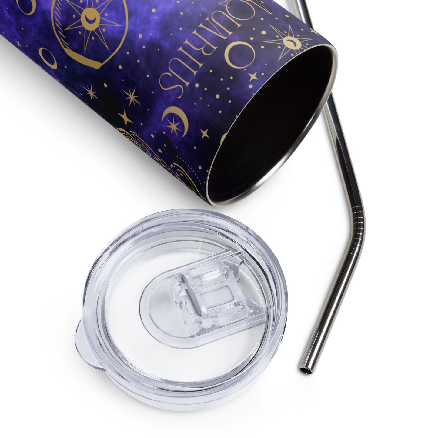 Zodiac Sign Tumbler Purple Galaxy