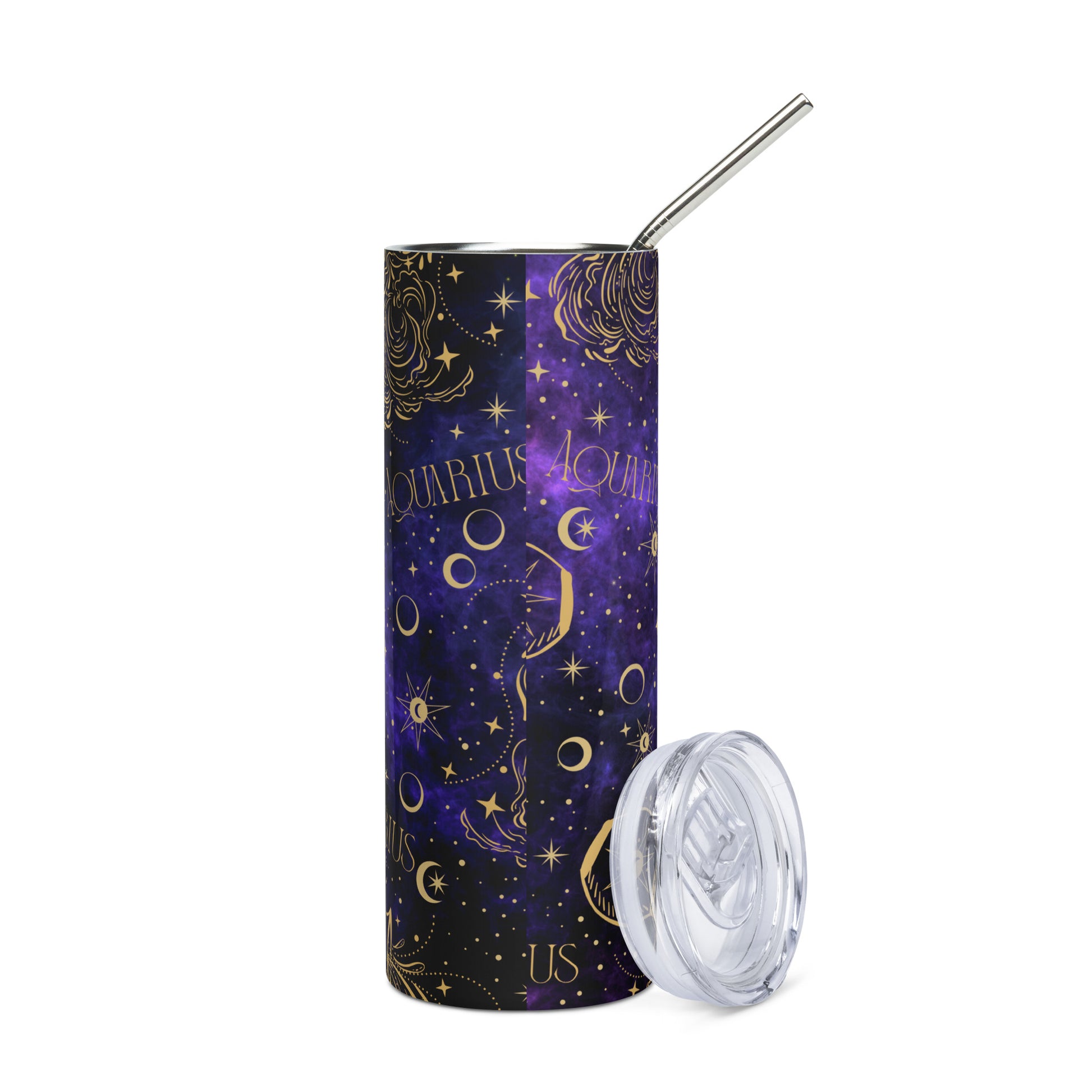 Zodiac Sign Tumbler Purple Galaxy