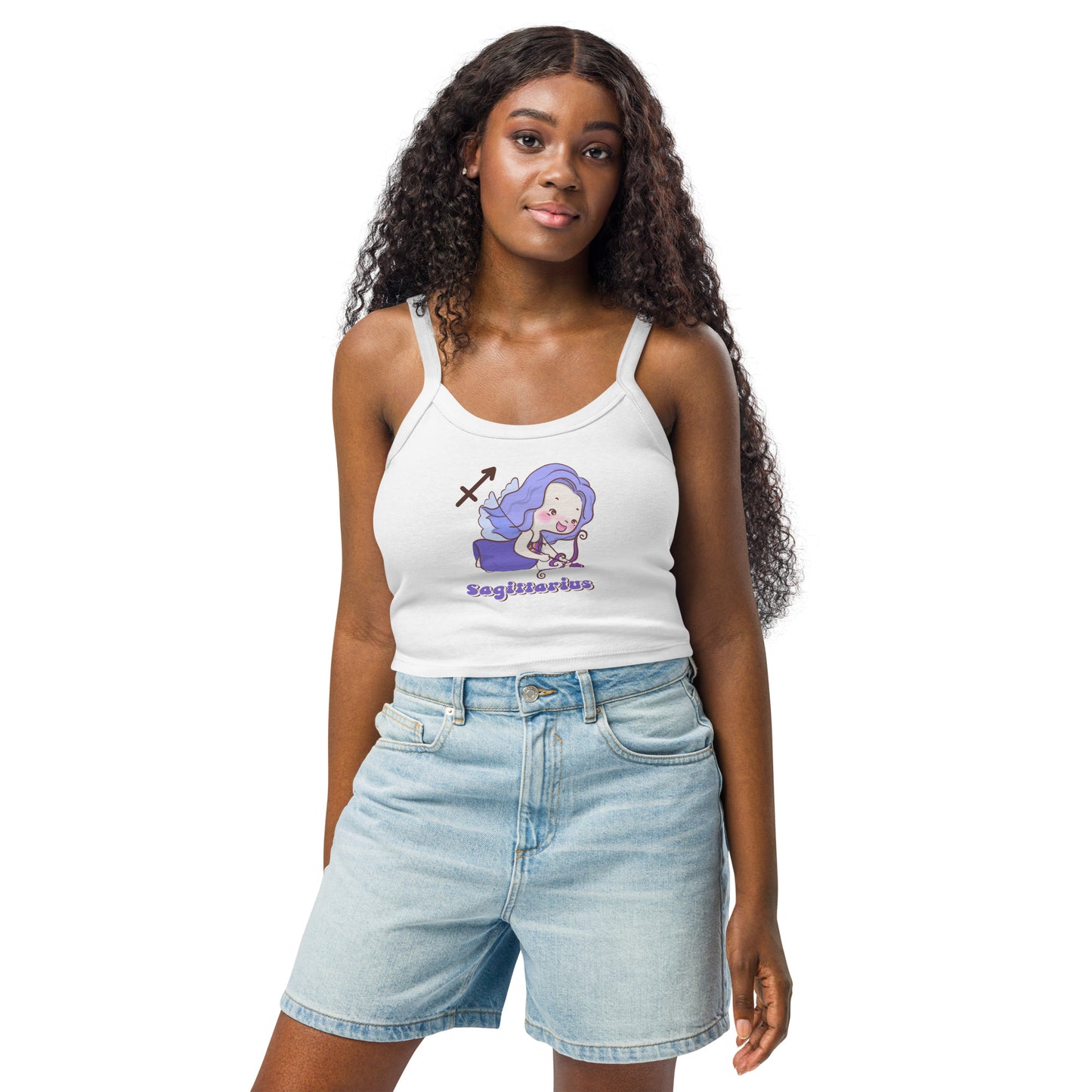 Sagittarius zodiac sign graphic singlet with adventurous style
