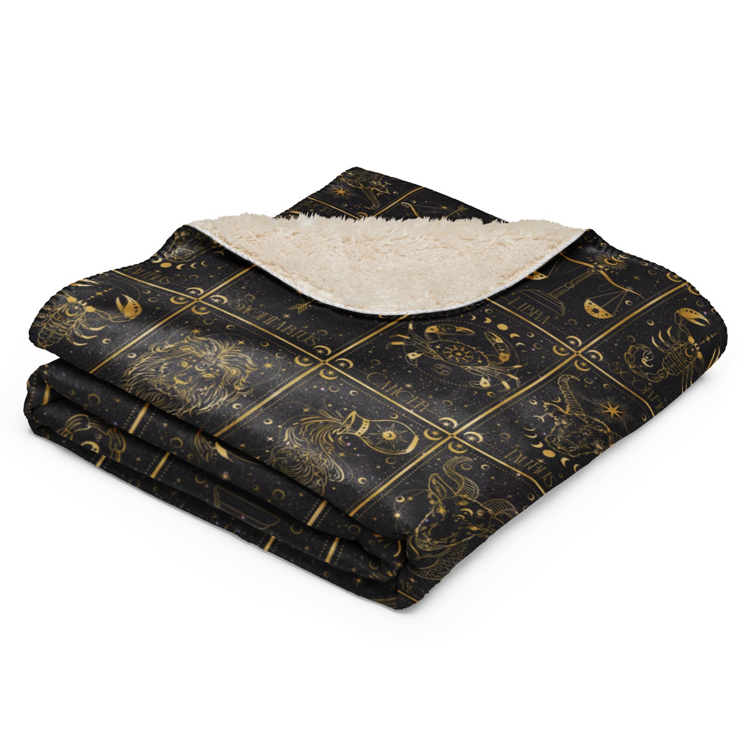 Zodiac Sign Inspired Sublimated Sherpa Blanket 