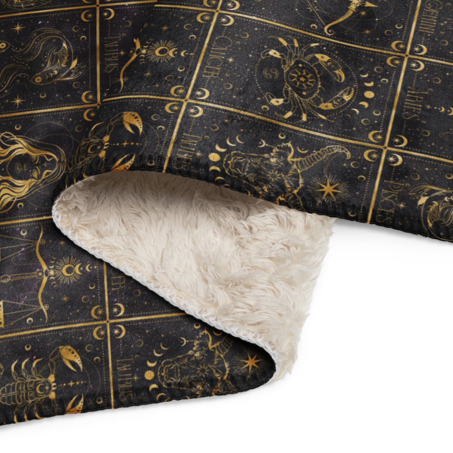 Zodiac Sign Inspired Sublimated Sherpa Blanket 