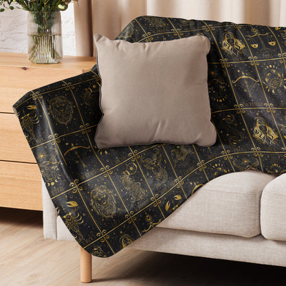 Zodiac Sign Inspired Sublimated Sherpa Blanket 