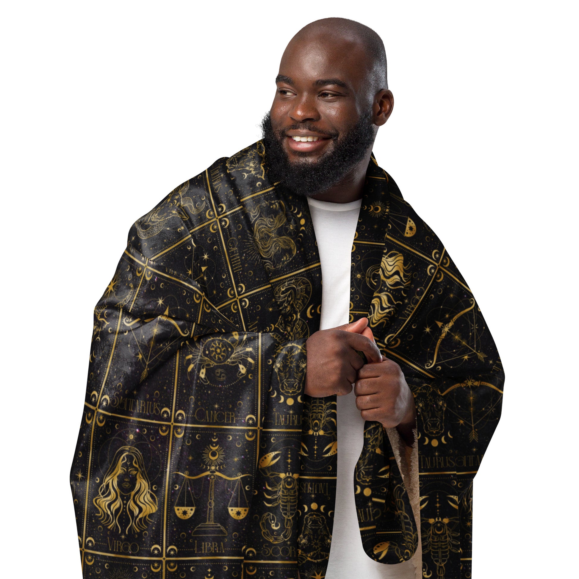 Zodiac Sign Inspired Sublimated Sherpa Blanket 