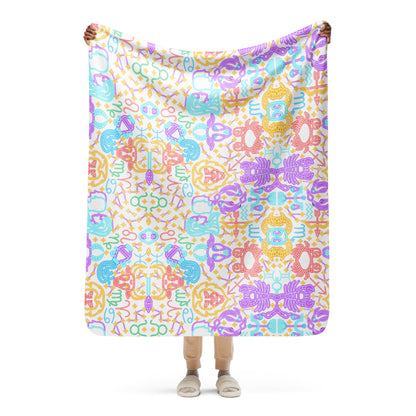 Zodiac Sign Inspired Sublimated Sherpa Blanket 