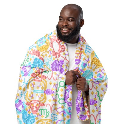 Zodiac Sign Inspired Sublimated Sherpa Blanket 