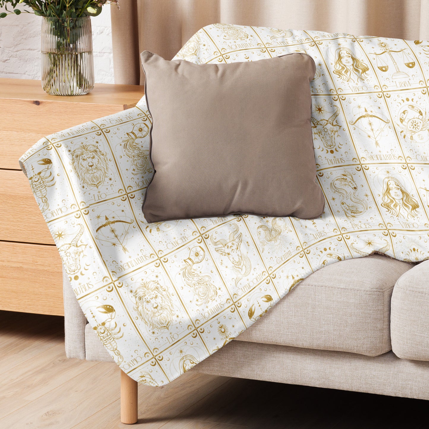 Zodiac Sign Inspired Sublimated Sherpa Blanket 