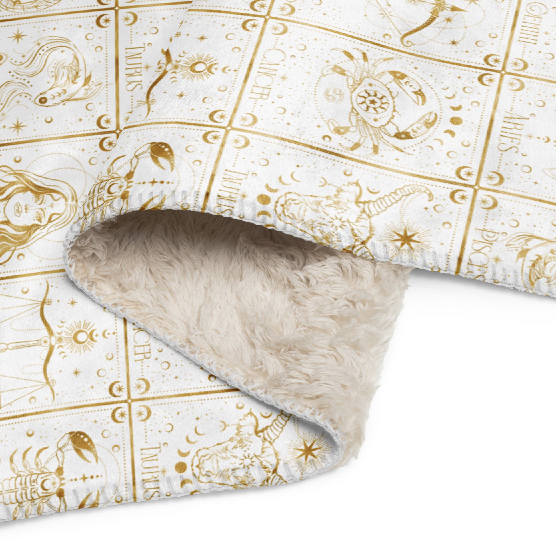 Zodiac Sign Inspired Sublimated Sherpa Blanket 