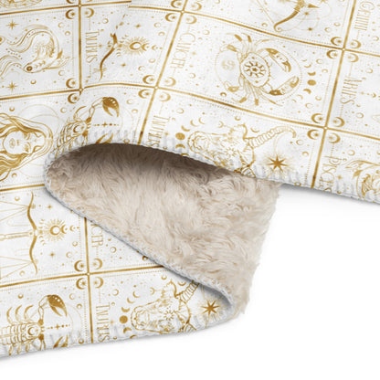 Zodiac Sign Inspired Sublimated Sherpa Blanket 